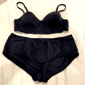 Retro 👙 bikini, black